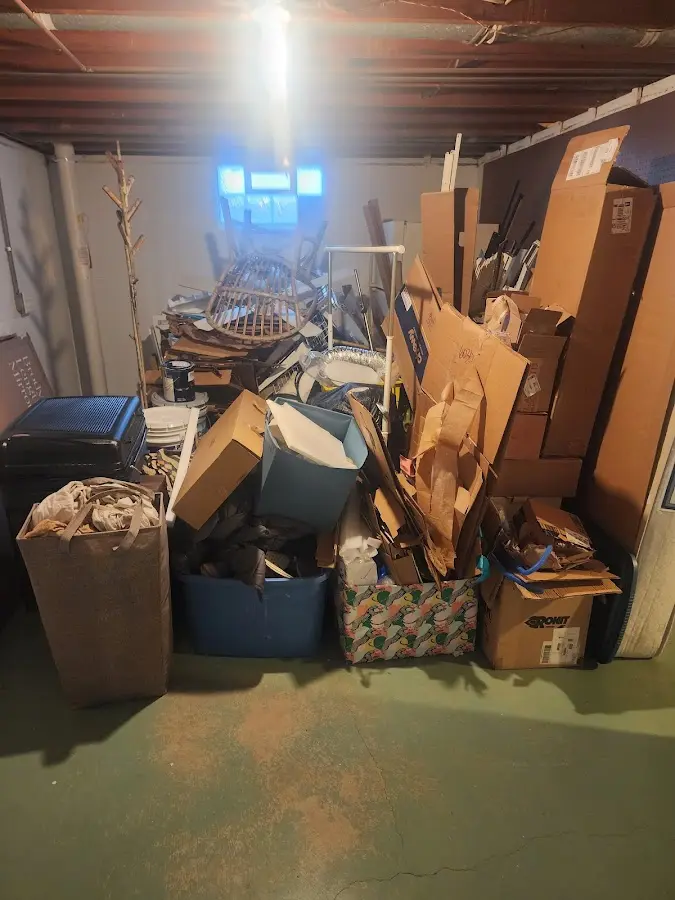 Roll-off dumpster container at job site for 20 Yard Dumpster Rental in Benton